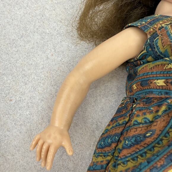 Vintage 1950's Ideal Toni Doll 14" Made in USA P-90 Brunette Nylon Hair Jointed - Picture 8 of 13